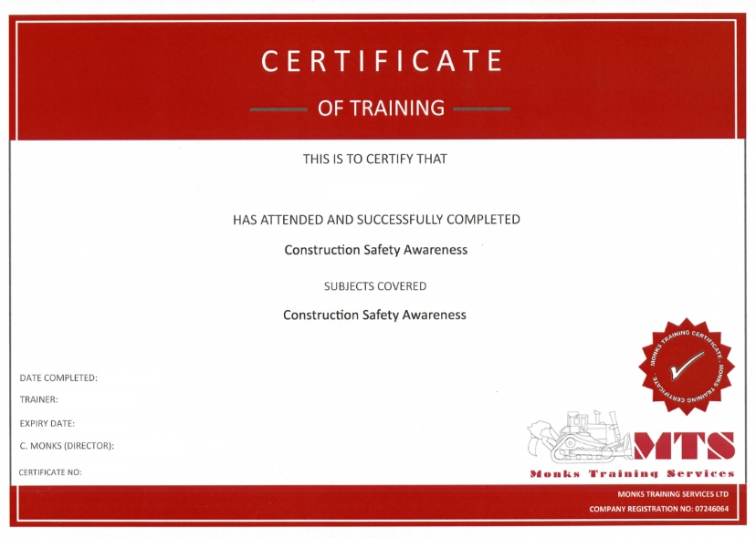 External Training Certificate
